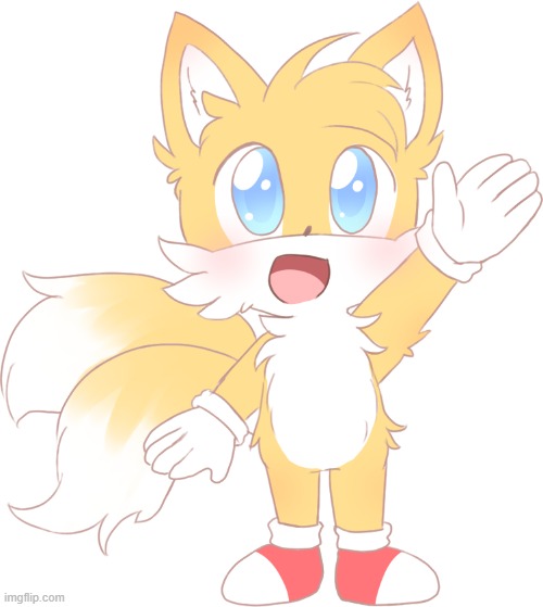 lil' floofy tails (Art Credit : RZStar-25 | image tagged in cute,wholesome,tails,fox,da | made w/ Imgflip meme maker