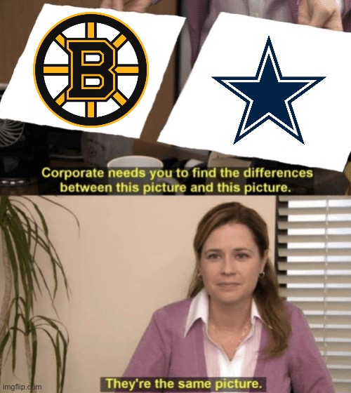 Can confirm as I am a bruins fan | image tagged in corporate needs you to find the differences | made w/ Imgflip meme maker