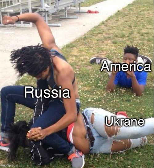 America watching the war with russia | America; Russia; Ukrane | image tagged in guy recording a fight,funny memes | made w/ Imgflip meme maker