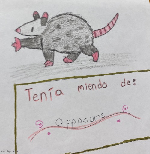 My friend drew this for a poster in Spanish class and it’s so cute! | made w/ Imgflip meme maker