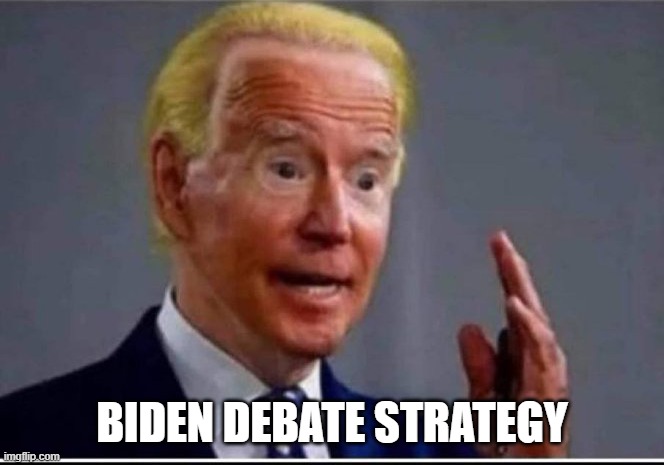 Biden Debate strategy | BIDEN DEBATE STRATEGY | image tagged in presidential debate,debate,fjb,trump,maga,make america great again | made w/ Imgflip meme maker
