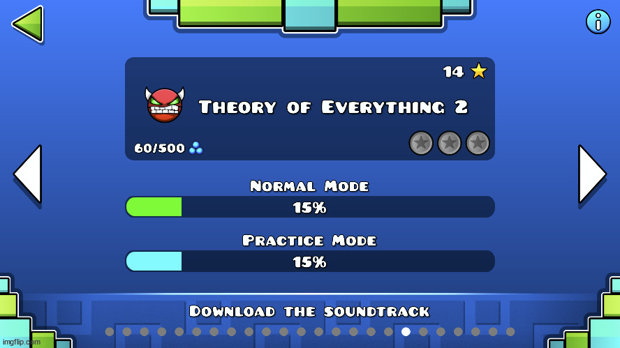 Just unlocked ToE 2 and hit 30 hours on Geometry Dash! | image tagged in geometry dash | made w/ Imgflip meme maker