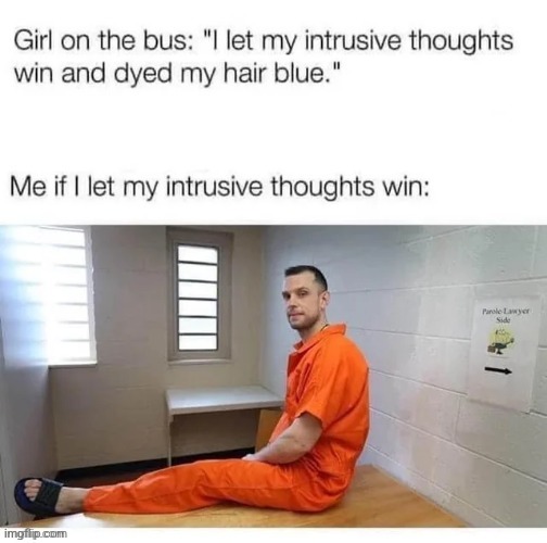 I'd be in jail by now ☠️ | image tagged in memes,funny,intrusive thoughts,relatable,jail,prison | made w/ Imgflip meme maker