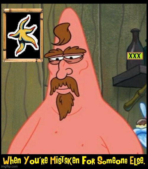 I am not Patrick Star nor am I related to him, | image tagged in vince vance,patrick star,spongebob squarepants,starfish,mistaken identity,cartoons | made w/ Imgflip meme maker