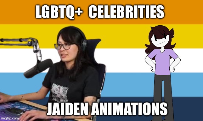 LGBTQ+ Celebrities: Jaiden Animations | image tagged in aroace,aromantic,asexual,lgbtq,jaiden animations,youtube | made w/ Imgflip meme maker