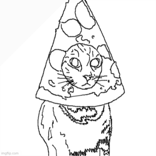 pizza kitty | image tagged in memes,blank transparent square | made w/ Imgflip meme maker