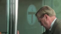 Terry Simonson pushes through Mayor Dewey Bartlett Jr's office door