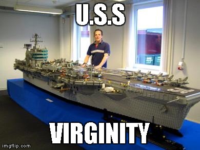 Nerds. | U.S.S VIRGINITY | image tagged in lego,funny | made w/ Imgflip meme maker