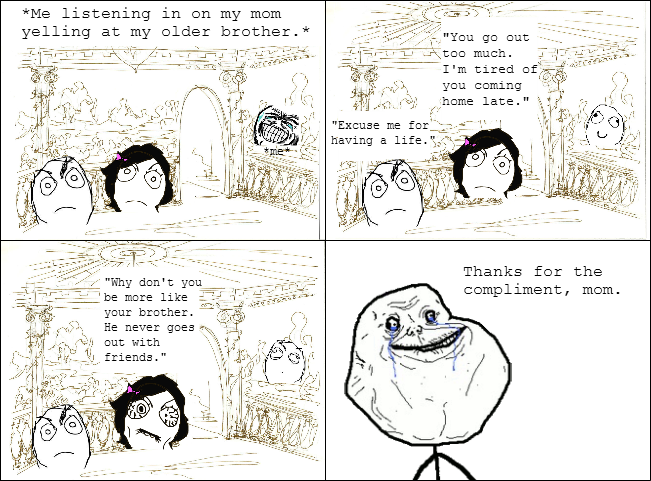 image tagged in rage comics,forever alone