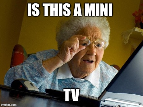 Grandma Finds The Internet | IS THIS A MINI TV | image tagged in memes,grandma finds the internet | made w/ Imgflip meme maker