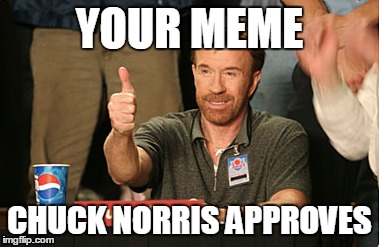 To all good meme makers: | YOUR MEME CHUCK NORRIS APPROVES | image tagged in memes,chuck norris approves | made w/ Imgflip meme maker
