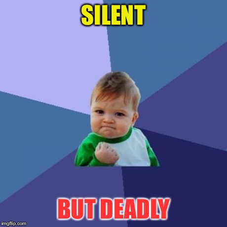 Success Kid Meme | SILENT BUT DEADLY | image tagged in memes,success kid | made w/ Imgflip meme maker