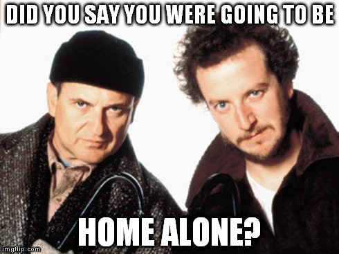 DID YOU SAY YOU WERE GOING TO BE HOME ALONE? | image tagged in home alone | made w/ Imgflip meme maker