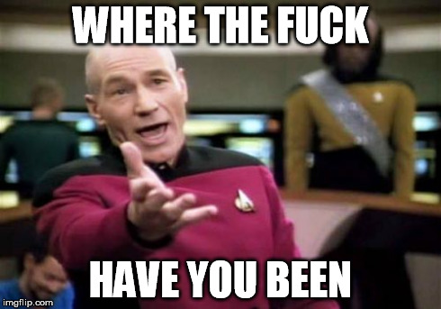 Picard Wtf Meme | WHERE THE F**K HAVE YOU BEEN | image tagged in memes,picard wtf | made w/ Imgflip meme maker