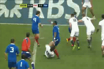 Farrel's elbow on Parra | image tagged in gifs,rugby | made w/ Imgflip video-to-gif maker