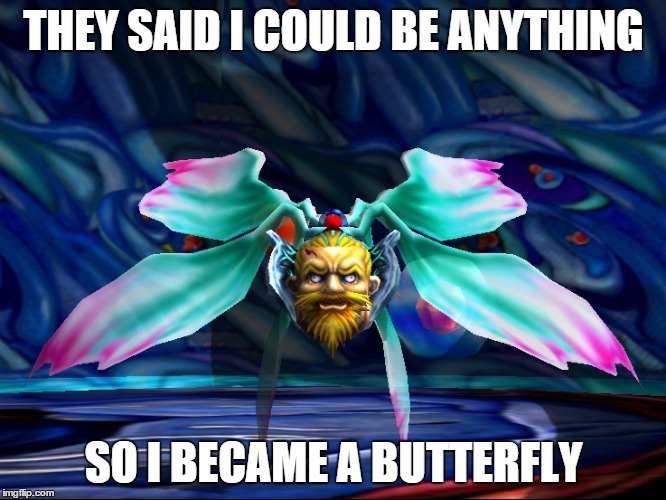 THEY SAID I COULD BE ANYTHING SO I BECAME A BUTTERFLY | image tagged in grandia ii,jrpg,they said i could be anything | made w/ Imgflip meme maker