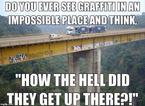 Impossible... | image tagged in funny memes,memes,graffitti,how i feel,clueless | made w/ Imgflip meme maker