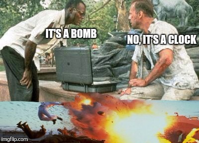 Bomb or Clock | image tagged in clock,funny meme,comedy,oblivious hot girl | made w/ Imgflip meme maker