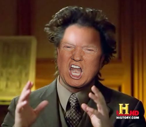 High Quality Donald Trump Aliens Guy Blank Meme Template