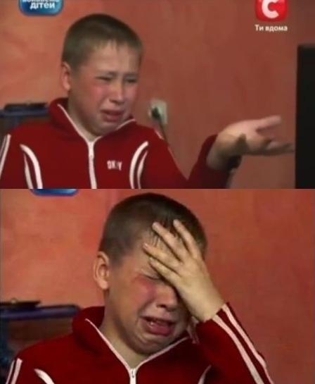 High Quality ukrainian kid crying Blank Meme Template