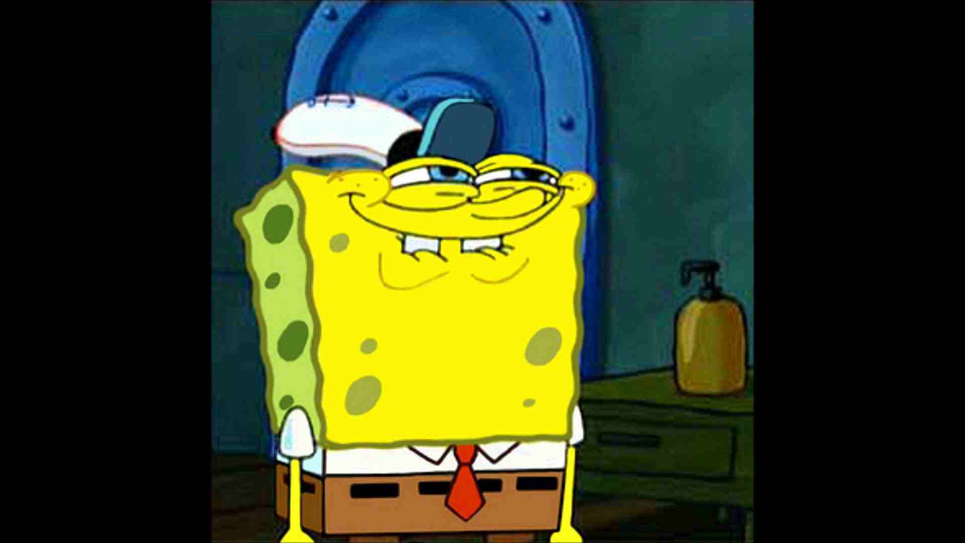 High Quality SpongeBob grin 2 Blank Meme Template