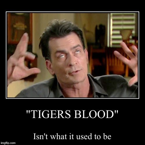 Charlie "tigers blood" Sheen | image tagged in funny,demotivationals,charlie sheen,popular,so hot right now | made w/ Imgflip demotivational maker