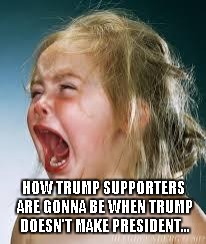 HOW TRUMP SUPPORTERS ARE GONNA BE WHEN TRUMP DOESN'T MAKE PRESIDENT... | made w/ Imgflip meme maker
