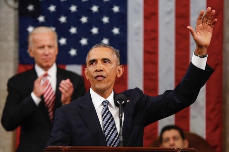 President Obama raising hand Blank Meme Template