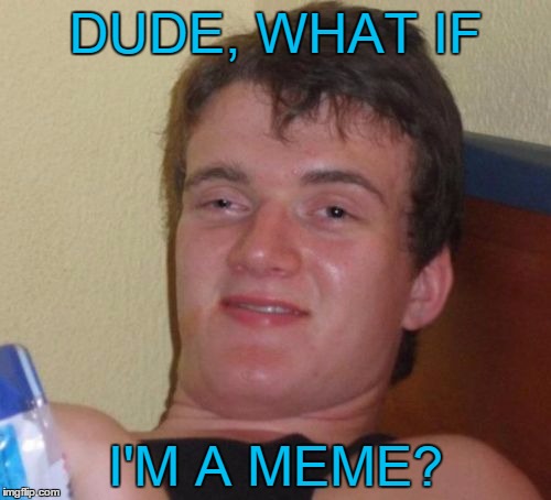 10 Guy | DUDE, WHAT IF; I'M A MEME? | image tagged in memes,10 guy | made w/ Imgflip meme maker