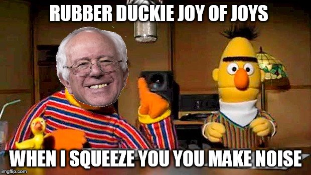 RUBBER DUCKIE JOY OF JOYS WHEN I SQUEEZE YOU YOU MAKE NOISE | made w/ Imgflip meme maker
