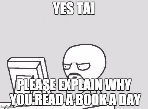 laptop bookreader meme