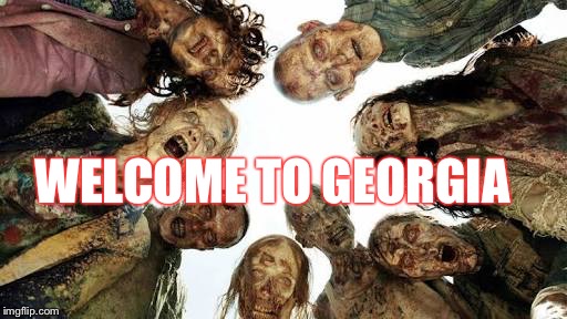 Walking dead | WELCOME TO GEORGIA | image tagged in walking dead | made w/ Imgflip meme maker