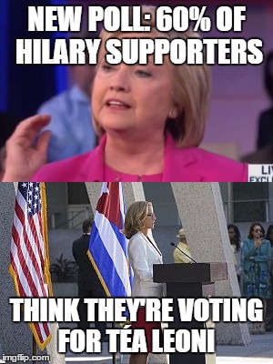 Madam Secretary | NEW POLL: 60% OF HILARY SUPPORTERS; THINK THEY'RE VOTING FOR TÉA LEONI | image tagged in hilary clinton,hilary,tv show,democrats,bernie sanders,bernie or hillary | made w/ Imgflip meme maker