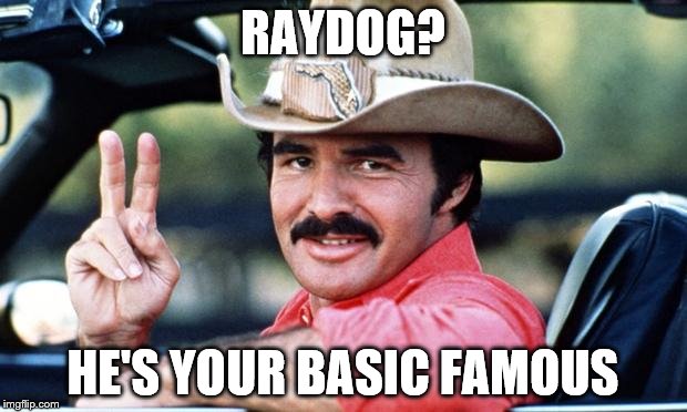 Well done on reaching 2 million points | RAYDOG? HE'S YOUR BASIC FAMOUS | image tagged in burt,memes,raydog,films,movies | made w/ Imgflip meme maker