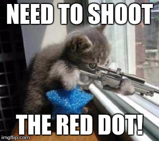 CatSniper | NEED TO SHOOT; THE RED DOT! | image tagged in catsniper | made w/ Imgflip meme maker