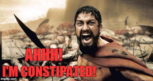 Sparta Leonidas Meme | AHHH! I'M CONSTIPATED! | image tagged in memes,sparta leonidas | made w/ Imgflip meme maker