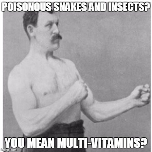 POISONOUS SNAKES AND INSECTS? YOU MEAN MULTI-VITAMINS? | made w/ Imgflip meme maker