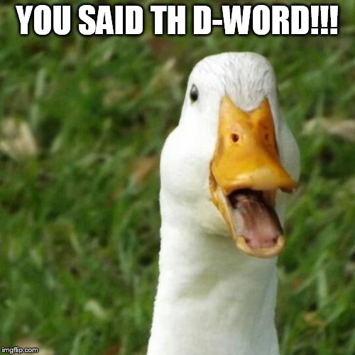 YOU SAID TH D-WORD!!! | made w/ Imgflip meme maker