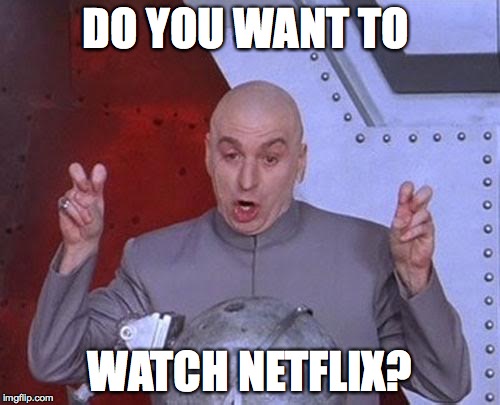 Dr Evil Laser | DO YOU WANT TO; WATCH NETFLIX? | image tagged in memes,dr evil laser | made w/ Imgflip meme maker