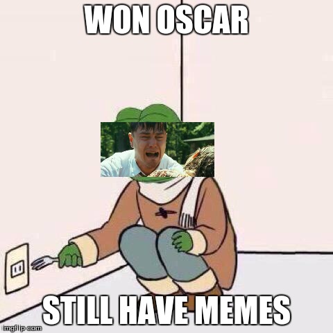 fork pepe | WON OSCAR; STILL HAVE MEMES | image tagged in fork pepe | made w/ Imgflip meme maker
