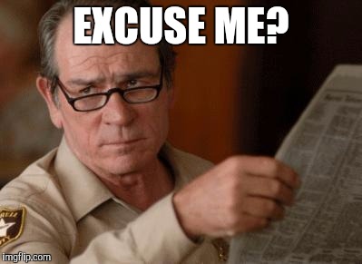 Tommy Lee Jones | EXCUSE ME? | image tagged in tommy lee jones | made w/ Imgflip meme maker