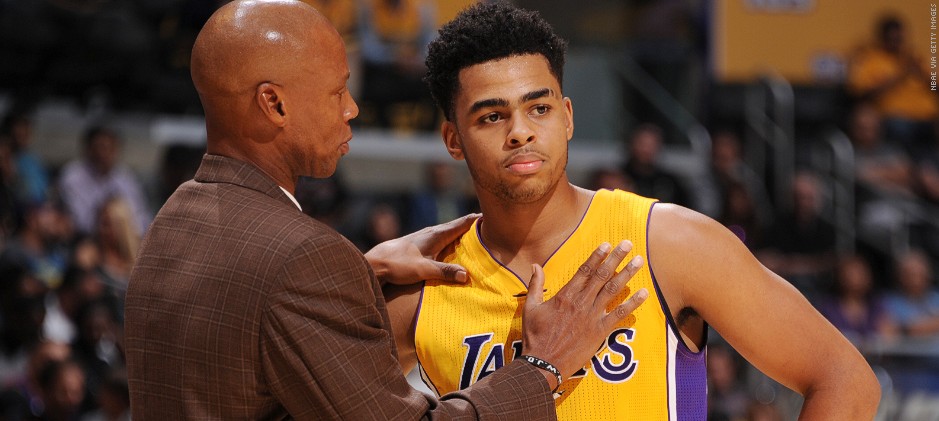 Byron Scott and D'Angelo Russell Blank Meme Template