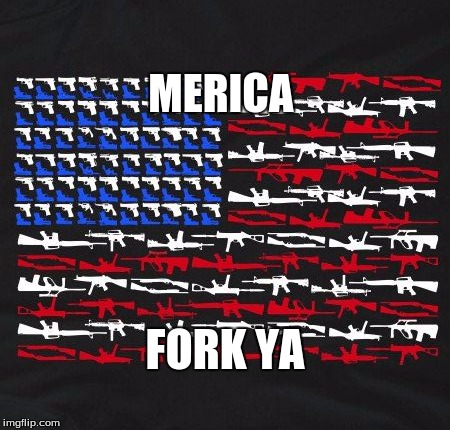 MERICA; FORK YA | image tagged in merica | made w/ Imgflip meme maker