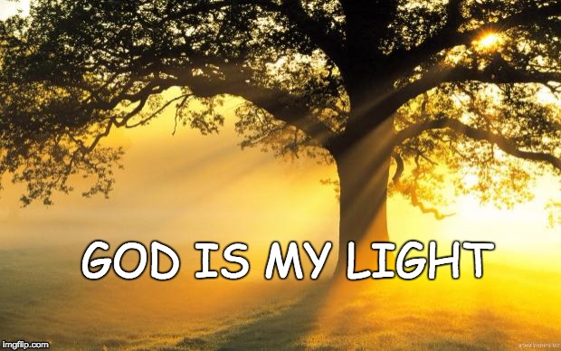 nature | GOD IS MY LIGHT | image tagged in nature | made w/ Imgflip meme maker