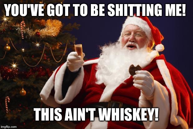 Bad Santa | YOU'VE GOT TO BE SHITTING ME! THIS AIN'T WHISKEY! | image tagged in bad santa | made w/ Imgflip meme maker
