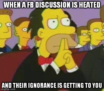Lenny Meme | WHEN A FB DISCUSSION IS HEATED; AND THEIR IGNORANCE IS GETTING TO YOU | image tagged in lenny face,the simpsons,lenny face meme,meme,facebook | made w/ Imgflip meme maker