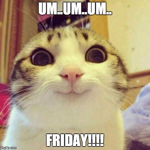 Smiling Cat Meme |  UM..UM..UM.. FRIDAY!!!! | image tagged in memes,smiling cat | made w/ Imgflip meme maker