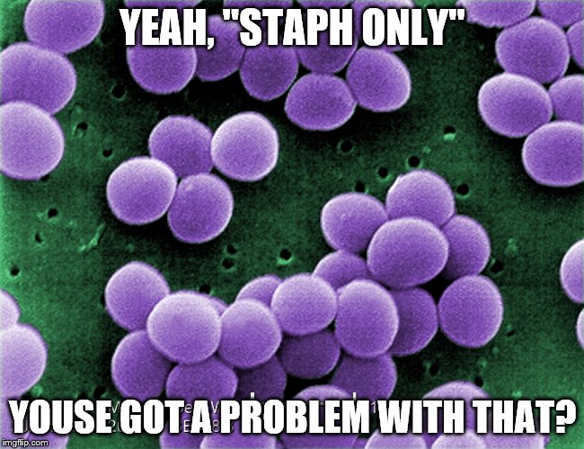 YEAH, "STAPH ONLY" YOUSE GOT A PROBLEM WITH THAT? | made w/ Imgflip meme maker