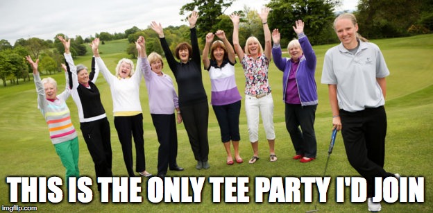 Party of choice | THIS IS THE ONLY TEE PARTY I'D JOIN | image tagged in memes,gifs,golf,party | made w/ Imgflip meme maker