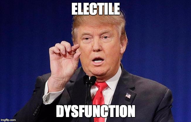 Electile Dysfunction | ELECTILE; DYSFUNCTION | image tagged in trump 2016 | made w/ Imgflip meme maker